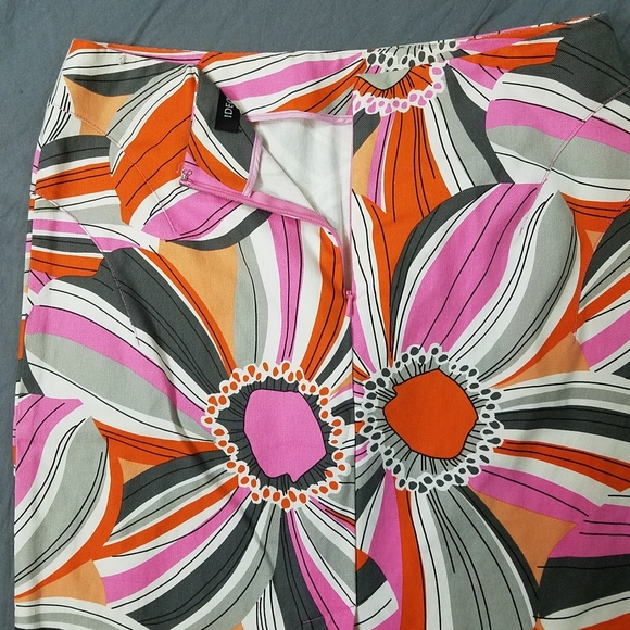 Ideology skirt pink orange retro flowers size 2 - Picture 5 of 11